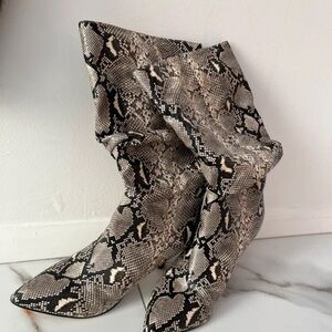 Marc Fisher Snake Print Boots